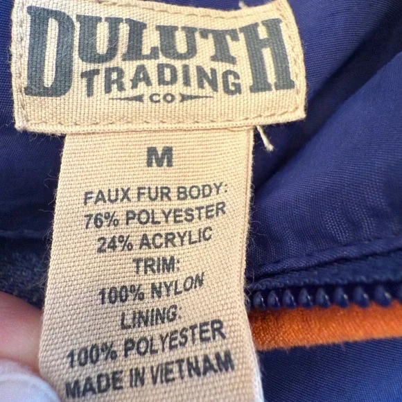 Duluth Women's Sherpa Full Zip Jacket Blue Cream Size Medium - Picture 5 of 9